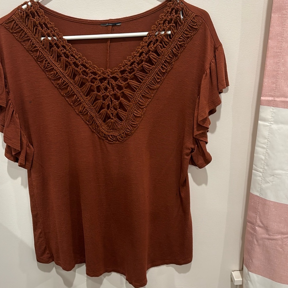 COPY - Brown crochet blouse